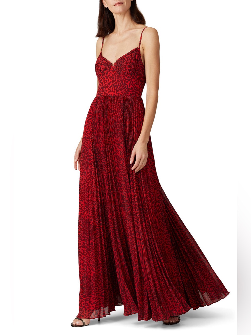 Fame And Partners Red Leopard-Print Maxi Dress